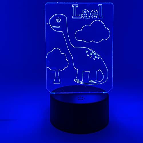 Brachiosaurus | אור לילה דינוזאור | שלט LED מותאם אישית | מתנות לילדים | עיצוב בית לילדים | אור לילה לילדים)